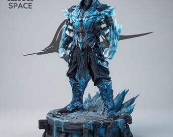 Sub-Zero Mortal Kombat STL 3D-utskrift Isninjakrigare Staty Byst & Helfigur
