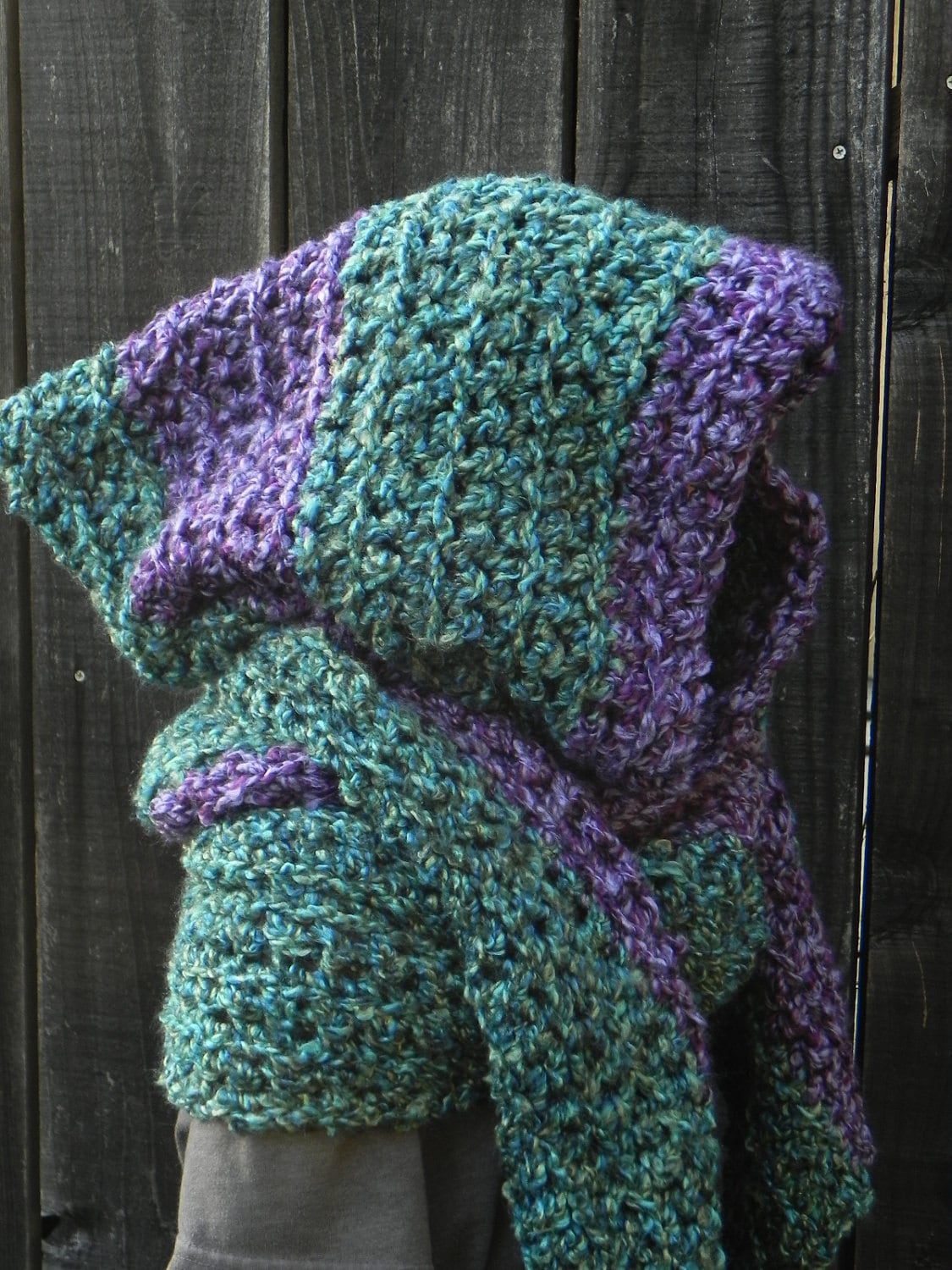 Easy Crochet Pattern Hooded Scarf 