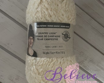 Country Loom Yarn by Loops & Threads Warm Cream Chunky Yarn Bulky Yarn 6