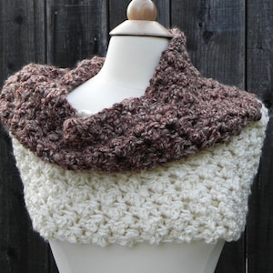 Patrón de crochet fácil, bufanda con cuello grueso, cuello reversible, bufanda DIY, patrones de crochet, patrón de cuello de crochet fácil imagen 3