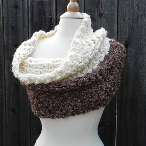 Patrón de crochet fácil, bufanda con cuello grueso, cuello reversible, bufanda DIY, patrones de crochet, patrón de cuello de crochet fácil imagen 4