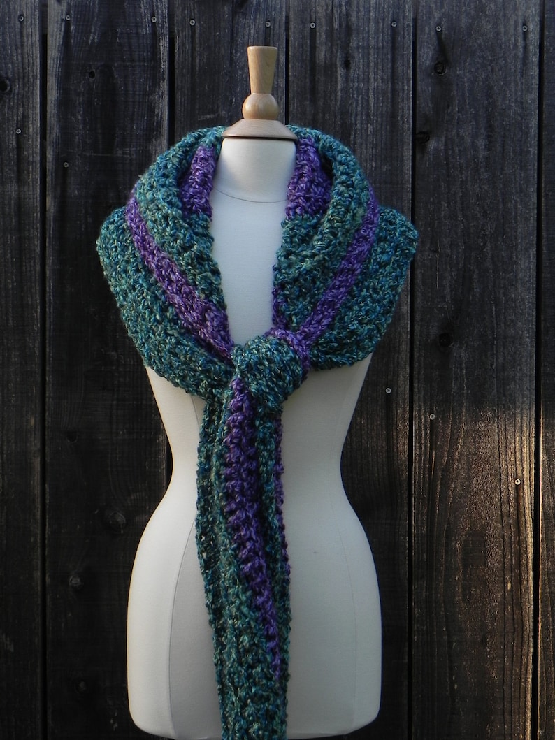 Easy Crochet Pattern, Hooded Scarf, Scoodie Hoodie, crochet hat pattern, DIY Crochet Pattern scarf image 4