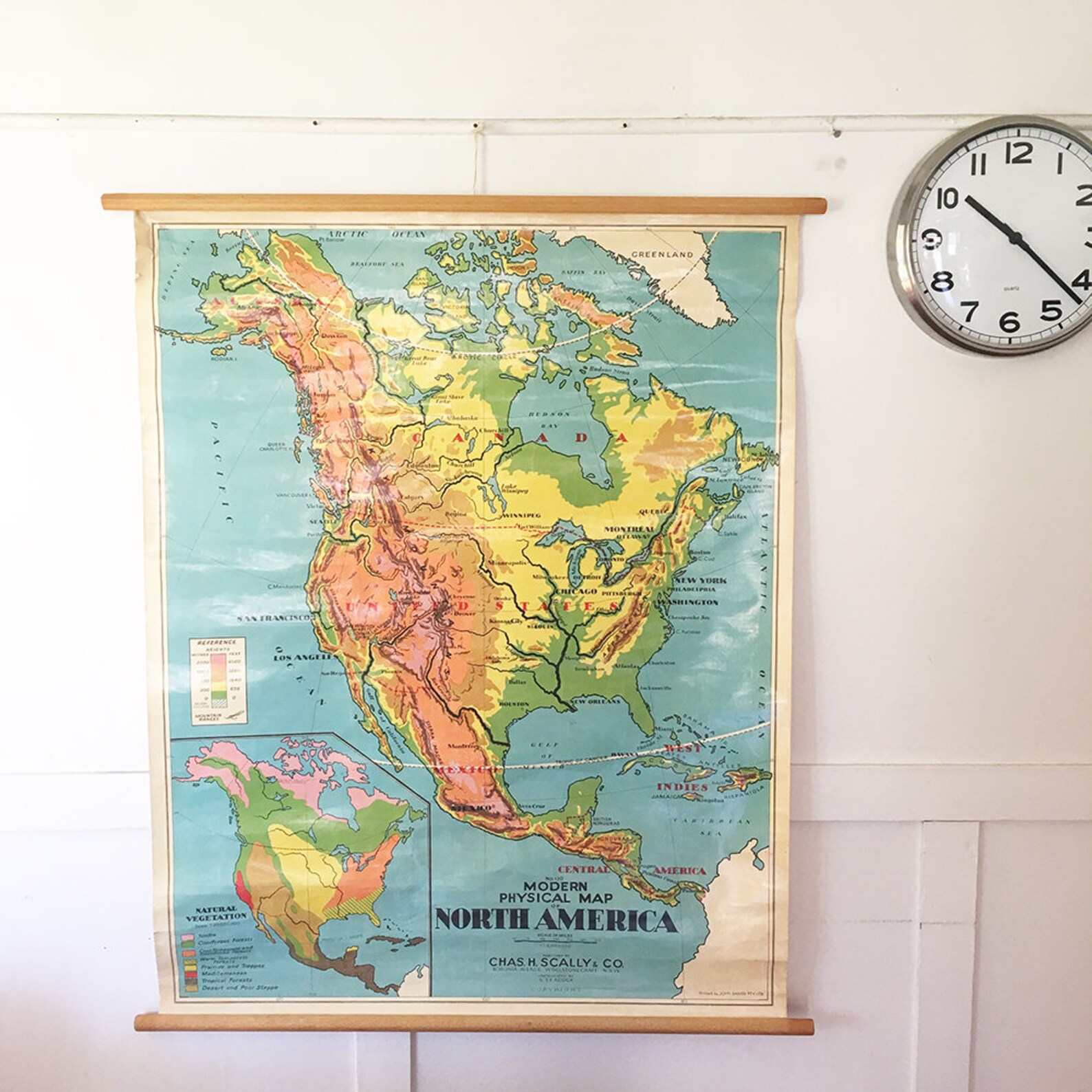 Vintage America Map Vintage Map Wall Art Wall Decor Housewarming Gift