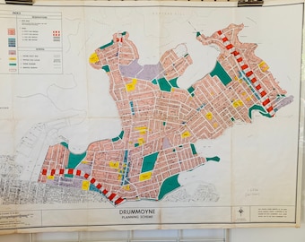 Vintage Drummoyne Map | Sydney Map | Planning Map | Mid Century |Wall Decor | Large Map | Housewarming Gift | gift for him