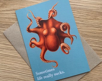 Sympathy Card | Greeting Card | Card for Friend | Funny Card | Humorous Card | Card for him | Friendship Card | Note Card | Card for brother