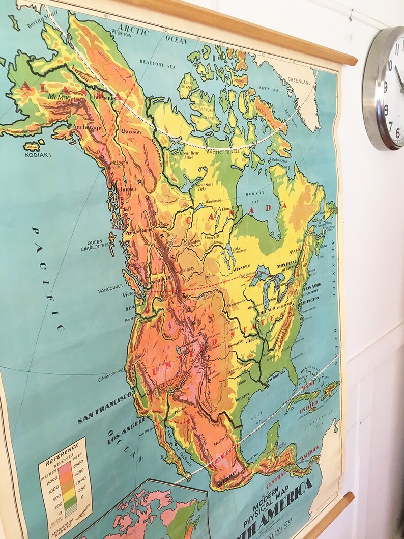 Vintage America Map Vintage Map Wall Art Wall Decor Housewarming Gift