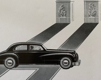 Vintage Car Advertisement | Hotchkiss Advert | Vintage Print | Retro Poster | Car Art | Wall Art | Wall Decor | Gift for husband |Car Poster