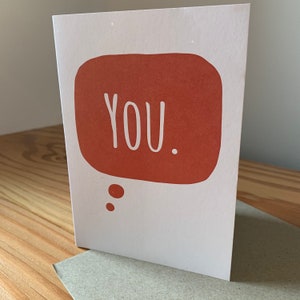 Thinking of you Card Card for Friend Funny Card All Occasion Card Card for him Friendship Card Note Card Greeting Card image 1