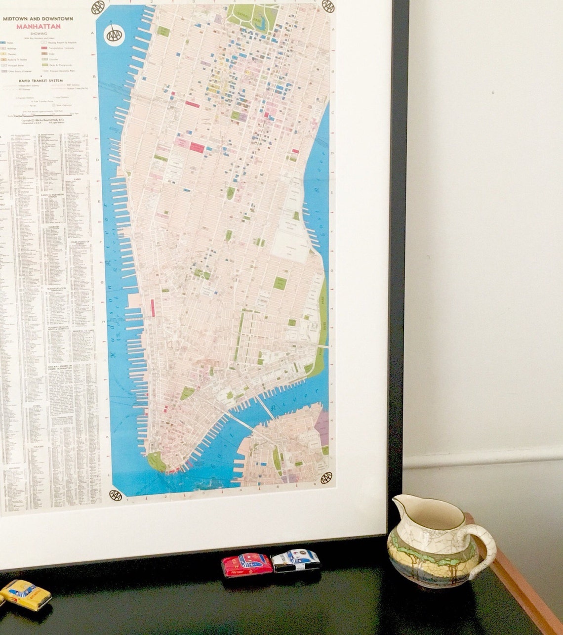 New York Map Vintage Map Wall Art Wall Decor Housewarming Gift New York