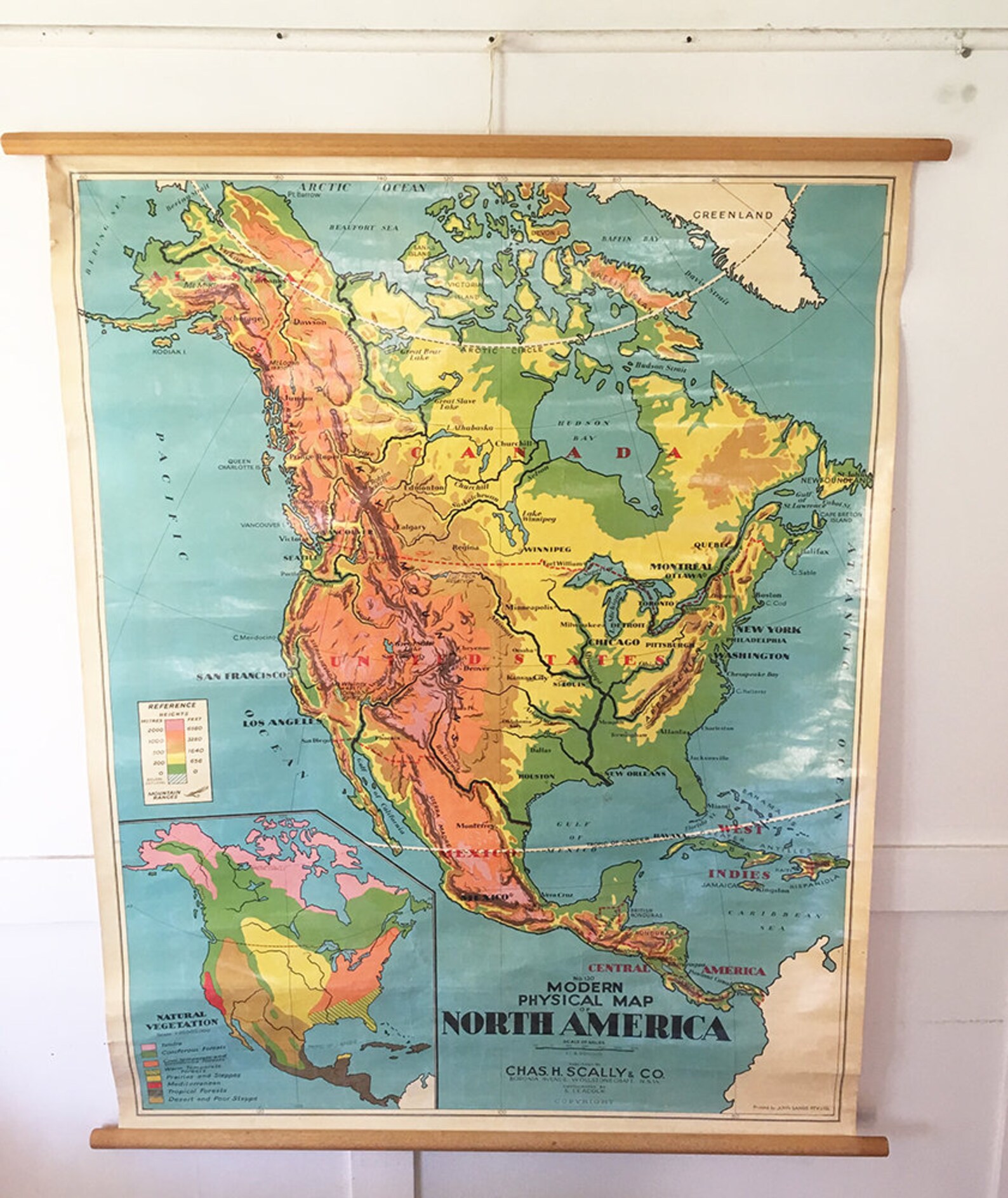 Vintage America Map Vintage Map Wall Art Wall Decor Housewarming Gift