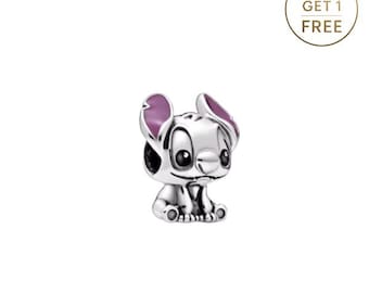 Disney Lilo & Stitch Bracelet Charm • Sterling Silver 925 Charm • Gift Charm For Birthday Christmas • Gift For Her Mom Sister