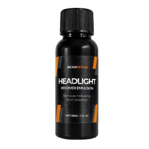 Solution de nettoyage et de polissage de phares BeamRevive | Entretien des lentilles sans sable pour les phares ternes ou embués | 30 ml