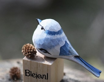 ブルージェイ - 高さ8インチ - 手彫りの木製の鳥 - Etsy 日本