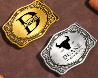 Fibbia per cintura western personalizzata, fibbia per cintura western per matrimonio, accessori per cintura da uomo, fibbia per cintura personalizzata con incisione, regali per uomo, regali per uscieri