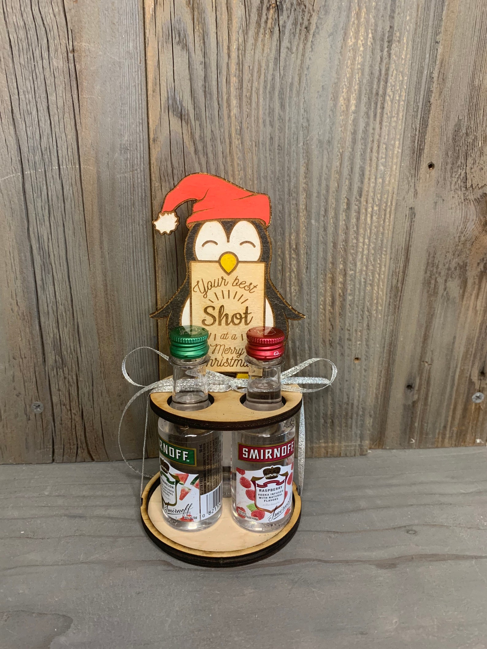 Christmas Mini Liquor Bottle Stand Shooter Stand Laser Cut Etsy
