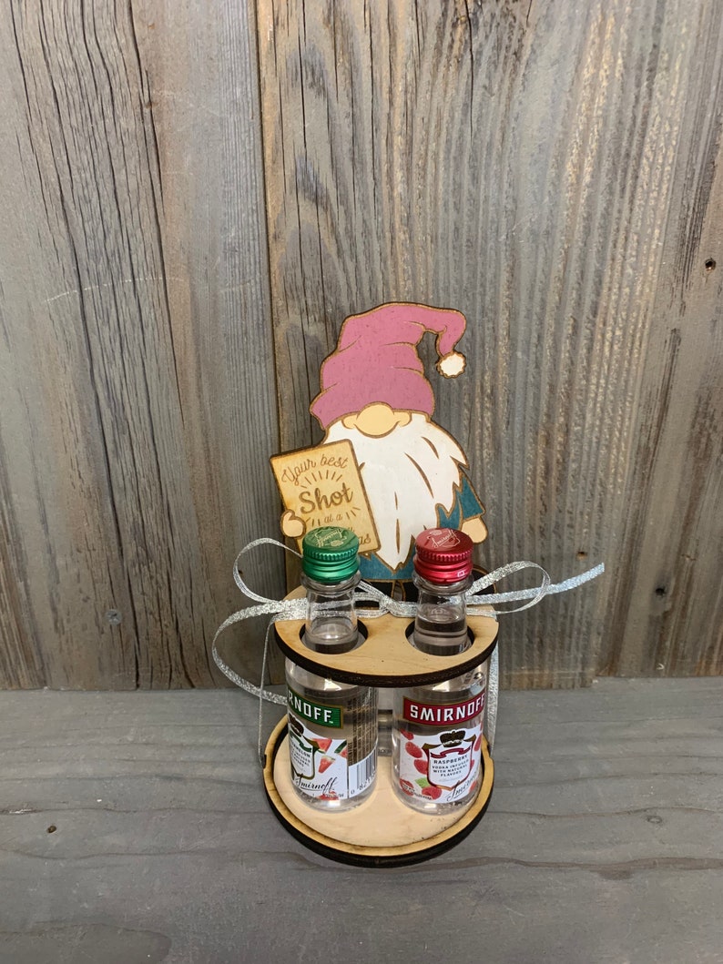 Christmas Mini Liquor Bottle Stand Shooter Stand Laser Cut Etsy