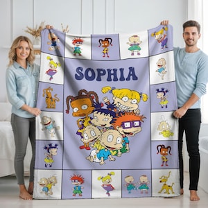 【激レア】ラグラッツvintageラグマット ブランケット　アメコミ　雑貨古着 Rugrats Blanket - Etsy