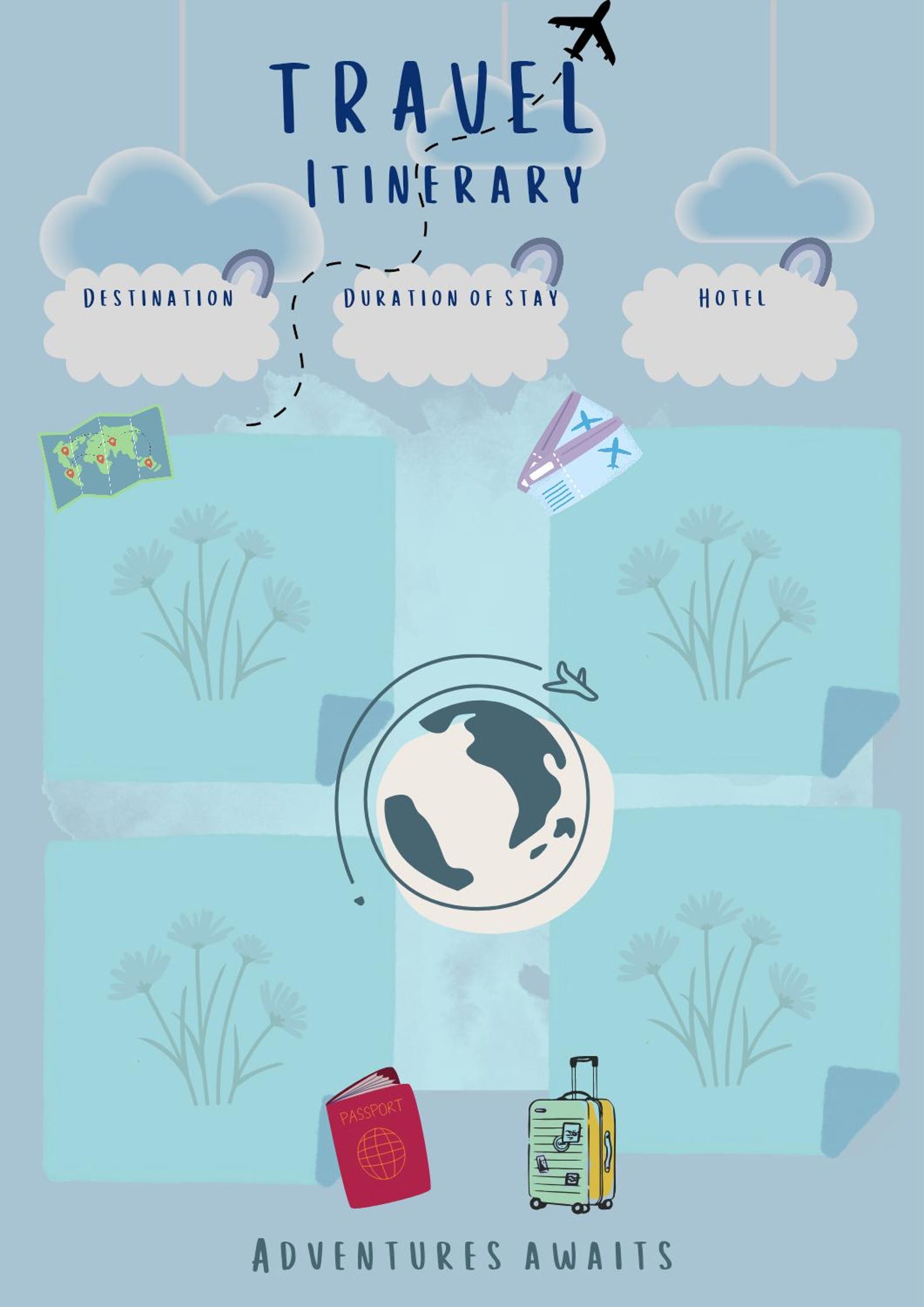 Editable Vacation Itinerary Template for Canva | Neutral Aesthetic ...