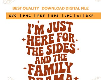 Funny Thanksgiving Sarcastic Clipart, Family Drama PNG (Digital Files)