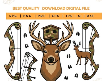 Hunting Season PNG Bundle, Deer Hunting Png, Camo Bow Sublimation, Duck Dove Hunt Digital, Coquette Hunting Png, Fall Hunter Shirt Design