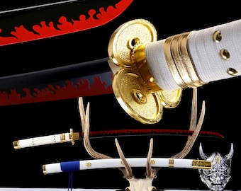 Handmade Roronoa Zoro Enma Katana Replica, 1045 Carbon Steel Blade