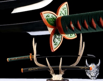 Shinobu Kocho Nichirin Sword Replica - Demon Slayer Anime Collectible - Butterfly Hilt & Green Handle