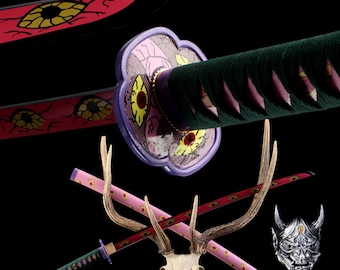 Hand-Forged Kokushibo Katana – Demon Slayer Replica, Cosplay Sword
