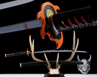 Handmade Tanjiro Hinokami Kagura Katana | Demon Slayer Replica