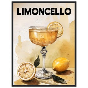 Limoncello Love: Chic Wall Art for Cocktail Enthusiasts | Kitchen and Bar Decor | Free Shipping in UK | Part of our Cozy Cocktail Collection