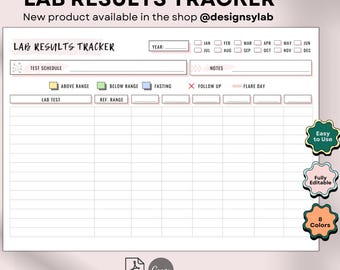 Afdrukbare labresultatentracker PDF
