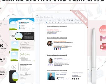 Email Signature Template Canva | Branded Email Signature | Custom Signature Design | Digital Signature | Outlook Signature