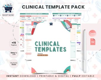 Clinical Template Pack | Nursing School Notes Bundle | Head to Toe SBAR Concept Map Study Templates | Nurse Report Sheet