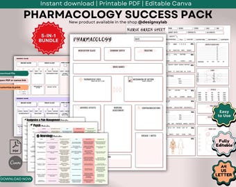 Farmacologie Studentenpakket PDF – Verpleeggidsbundel met medicijnkaarten, spiekbriefjes en conceptkaarten