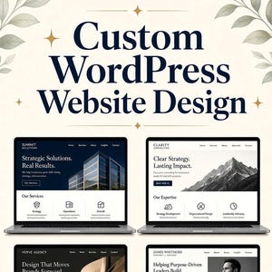 Custom WordPress Business Website Design, 24-Hour Delivery, Mobile Responsive Small Business Website, SEO Ready, Professional Web Design