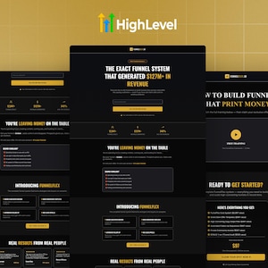 Plantilla de embudo de ventas GoHighLevel Alex Hormozi / Página de ventas instantánea GHL / Página de destino de alta conversión para coaches y agencias / HighLevel