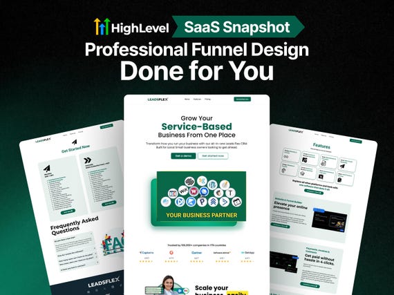 GoHighLevel SaaS Funnel Template, GHL Software and Digital Service Marketing Funnel, HighLevel Sales Funnel for SaaS & Subscriptions