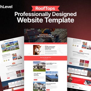 GoHighLevel Roofing Website Template – Roofing Business Website Design, Lead Generation, Responsive Layout, Easy Customization