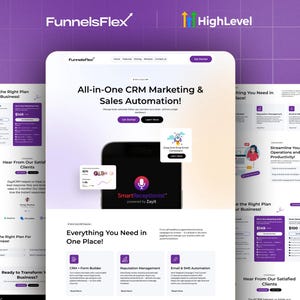 GoHighLevel SaaS Sales Funnel Template, High-Performance GHL Funnel, Agency Growth