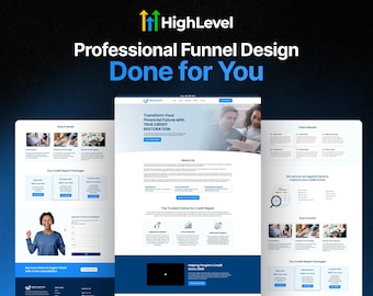 GoHighLevel Credit Repair Funnel Template –High-Converting 3-Page GHL Financial Services & Debt Relief Landing Page for Booking Clients Fast