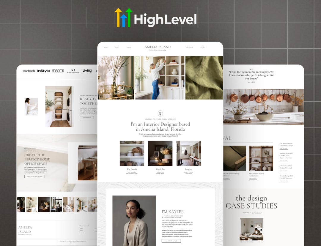 Gohighlevel Interior Design Website Template | GHL Interior Designer ...