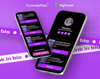 Agency Pro Bio Link Page – Modern Services Funnel Template for GoHighLevel