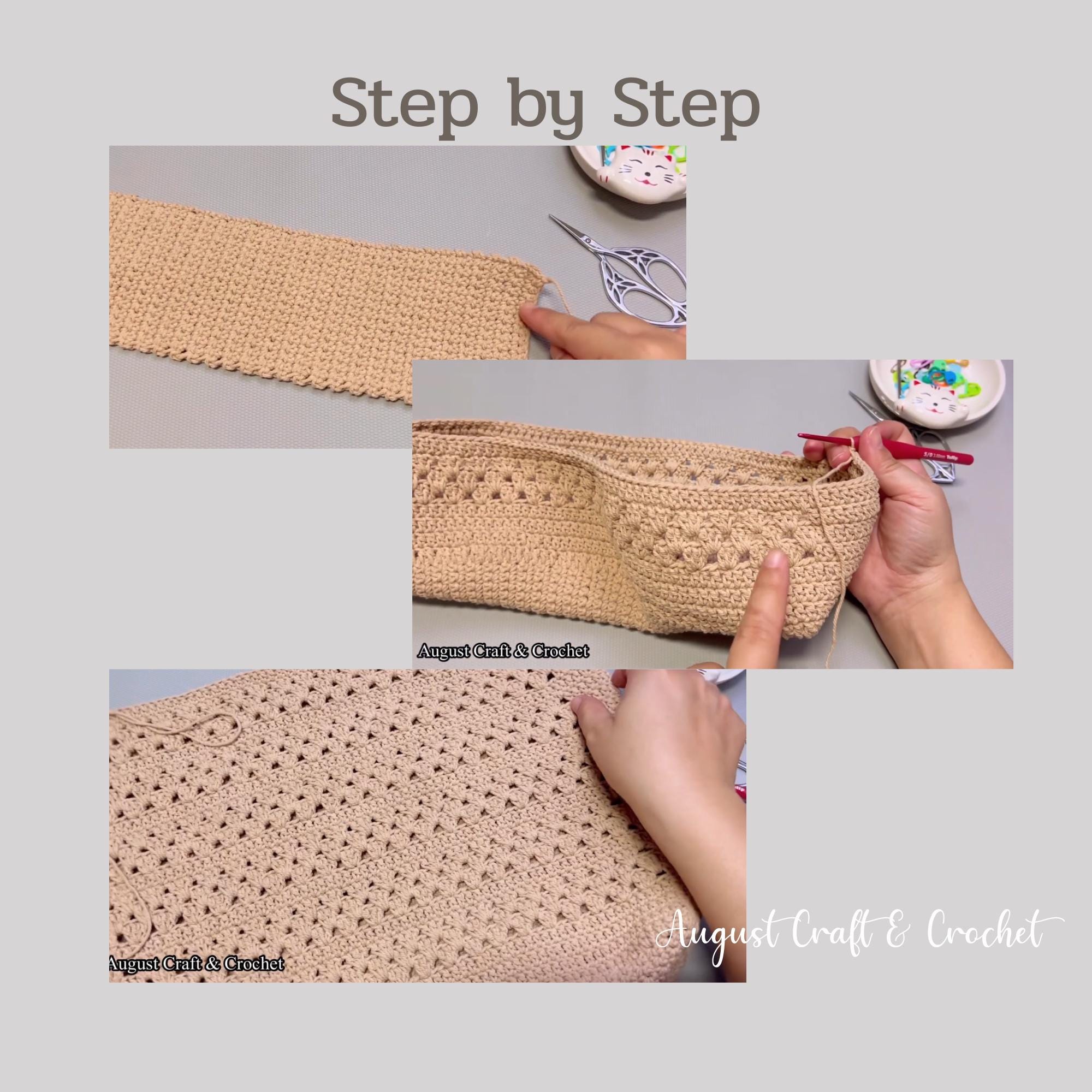 Easy Crochet Tote Bag Pattern | Beginner Friendly PDF. - Etsy