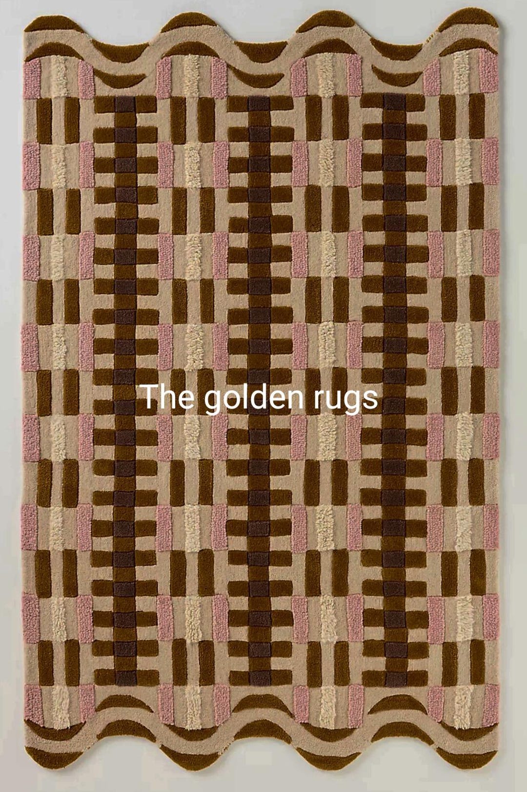 The Golden Rugs Hand Tufted Modern Carpet With Geometric Pattern ...