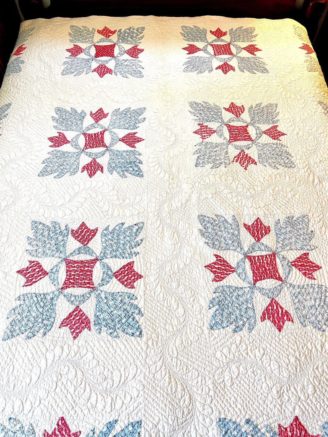 RARE Antique Oak Leaf Quilt C. 18601870s Civil War Era Etsy