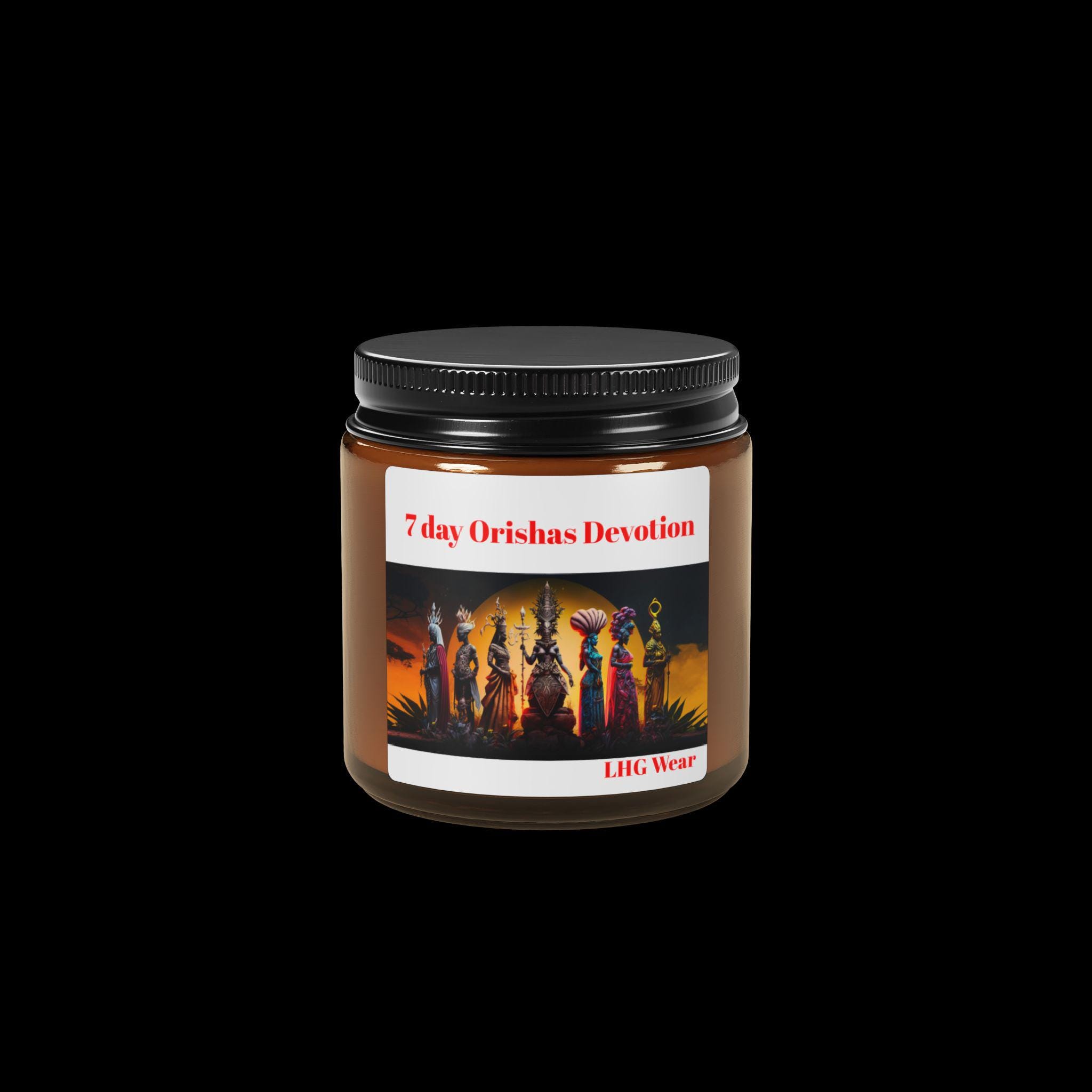 Devotion Scented Soy Candle, Spiritual Gift, Candle for Rituals, Aromatherapy, Home Decor, Multi-Size Amber Jar