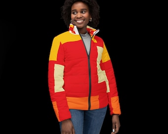 Chaqueta acolchada colorida para mujer: prendas de abrigo de moda para otoño e invierno