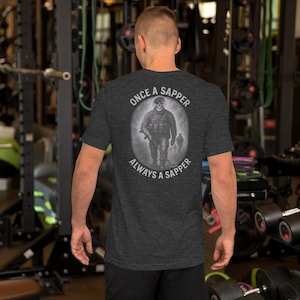 Once a Sapper Always a Sapper T-Shirt – Royal Engineers Skull Graphic Tee | British Army Combat Engineer Shirt | 2EZ Veteran Apparel