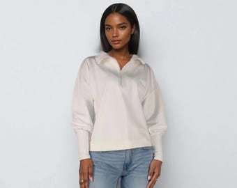 Damessweater, zwarte sweatshirt met rits, sweatshirt met opstaande kraag, sweatshirt met lange mouwen, sporttrui, sweatshirt met rits