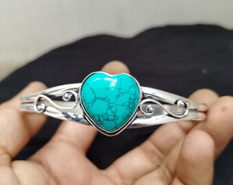 ターコイズハートチャーム ブレスレット good vibrations ブレスレット メンズ ターコイズ シルバー925