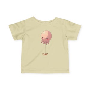 Cute Octopus Balloon Infant Tee, Baby Shirt, Toddler Gift, Kids Clothing, Nautical Theme Outfit, Fun Summerwear